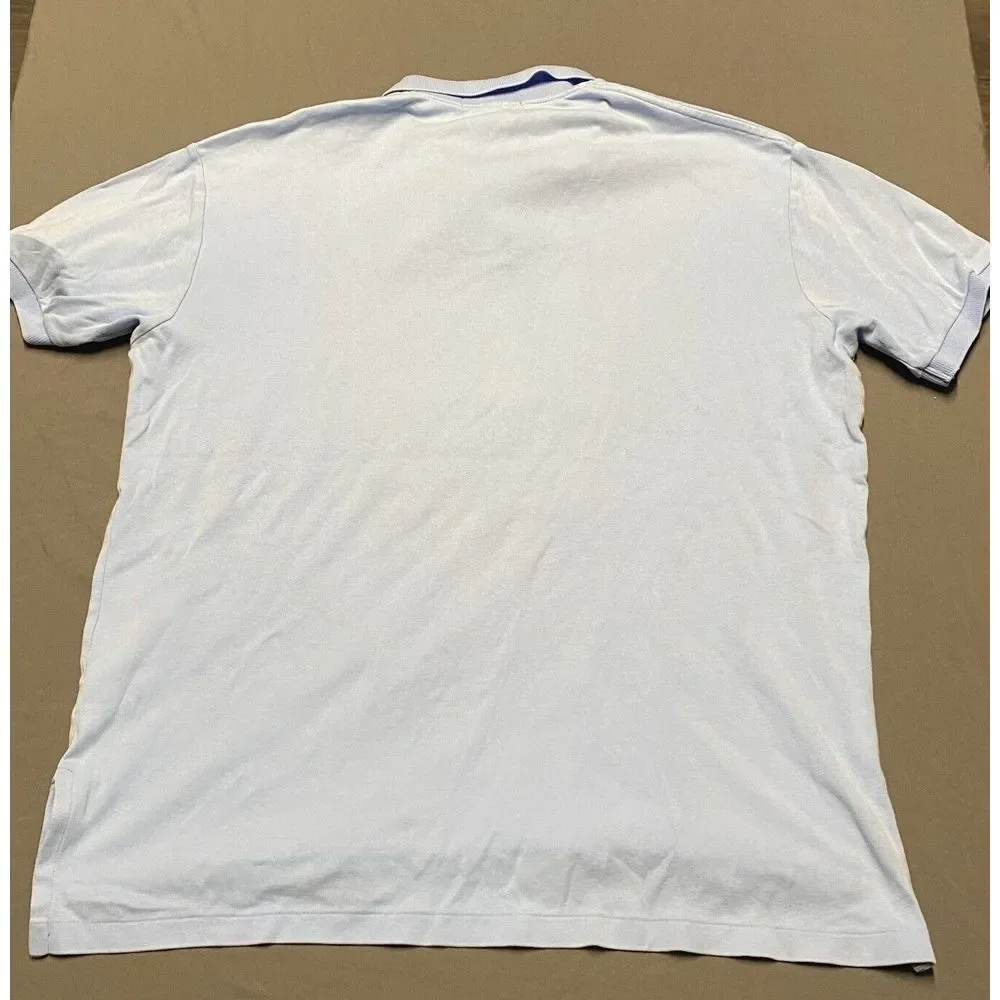 Ralph Lauren Polo Shirt Mens Size‎ Large Light Blue Short Sleeve Yellow Pony